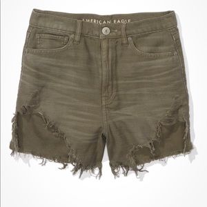 American Eagle Highest Waist Denim Mom Shorts